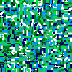 Chaotic mosaic pattern background design - abstract vector illustration