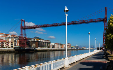 Obraz premium General view of Vizcaya Bridge, Portugalete