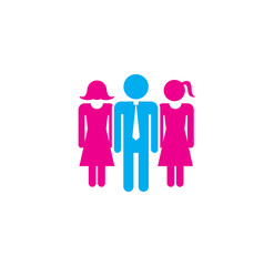 Gender related icon on background for graphic and web design. Creative illustration concept symbol for web or mobile app