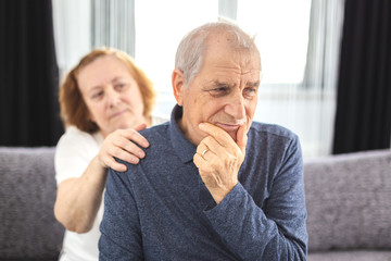 Elderly couple having communication problems, couple conflict