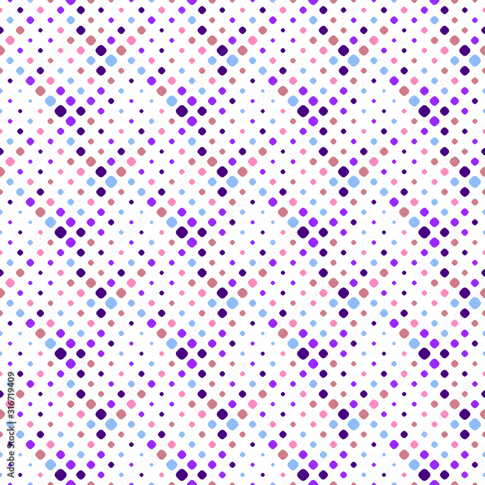 Poster abstract colorful seamless rounded square pattern background design - geometrical vector illustratio