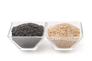 Schwarzer und weißer Sesam