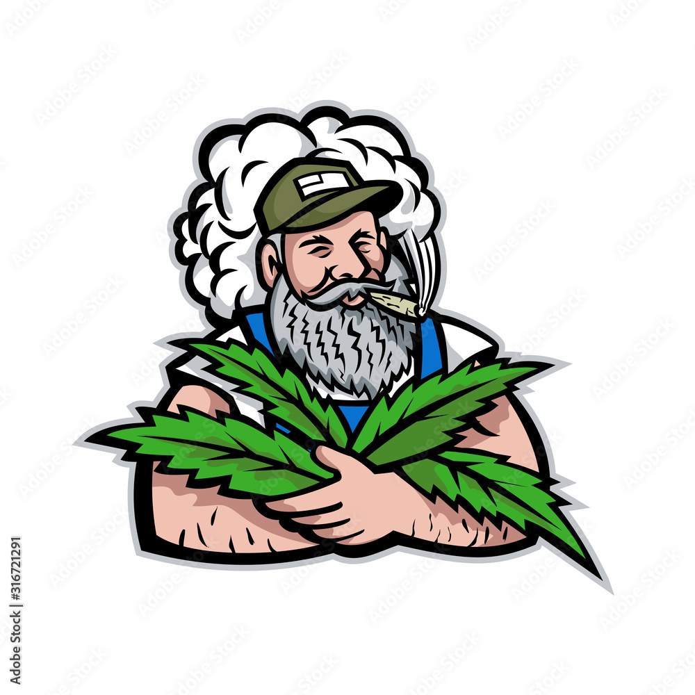 Wall mural American Hemp Farmer Mascot