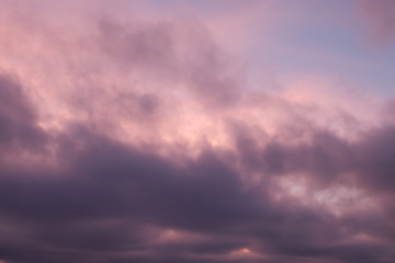 Evening sky in pastel colors