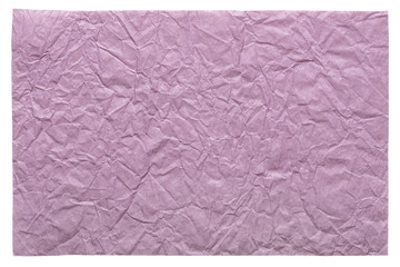 Isolated crumpled sheet paper for individual creative work.