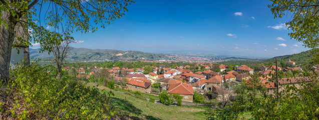Bitola, Macedonia - Panorama from Brusnik village - obrazy, fototapety, plakaty