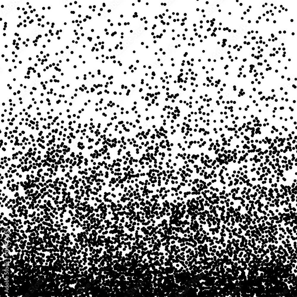 Poster halftone abstract background. pointillism pattern. dots are in chaotic order. abstract monochrome ha