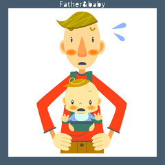お父さんと赤ちゃん　困る