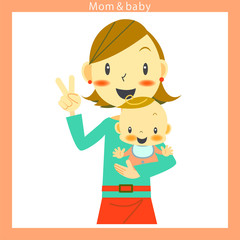 お母さんと赤ちゃん　ハッピー