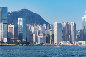 Fototapeta premium Day city view of Hong Kong island.