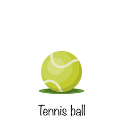 Tennis sports game ball, vector illustration
