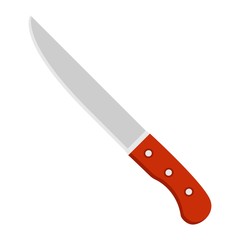 Knife icon in flat style. Kitchen utensils sign. Vector illustration