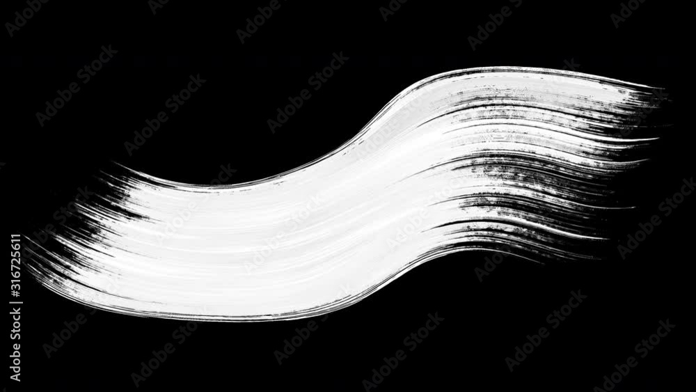 Aufkleber abstract brushstroke with 8 variations of brush types for video alpha channel masking effect