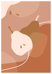 Modern and stylish postcard for invitation, branding and greetings. Trendy flat style.