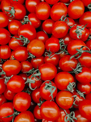 lots of red ripe tomato for eating like a background