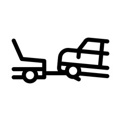Evacuate Vehicle Icon Vector. Outline Evacuate Vehicle Sign. Isolated Contour Symbol Illustration
