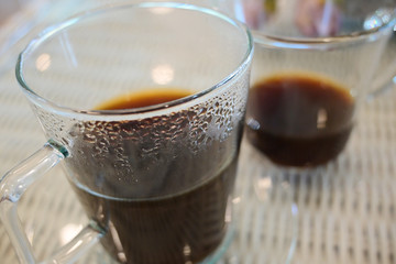 hot americano black coffee drink