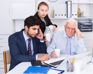 Mature man is having complicated issue with reports made by subordinates