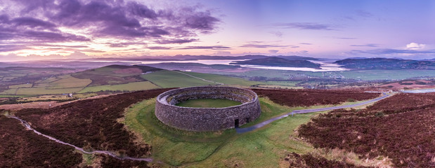 Grianan of Aileach ring fort, Donegal - Ireland - obrazy, fototapety, plakaty