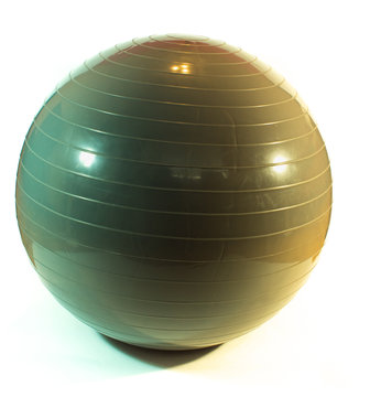 Picture with isolated Pilates ball for fitness