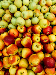 red green ripe fruit apples for eating like a background