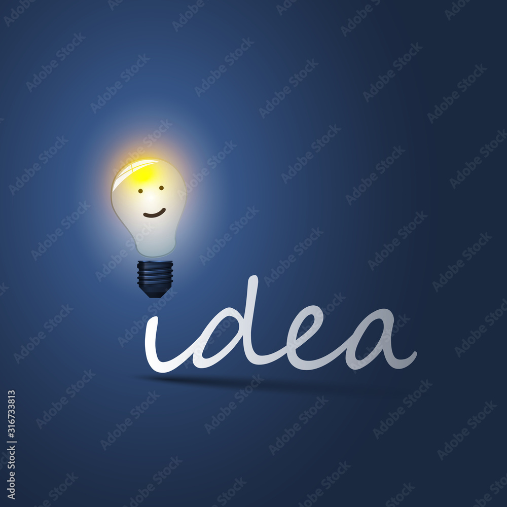 Poster idea - design concept with lightbulb