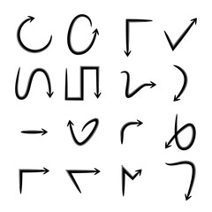 doodle arrow sign vector illustration