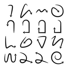 doodle arrow sign vector illustration