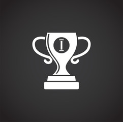 Sport related icon on background for graphic and web design. Creative illustration concept symbol for web or mobile app