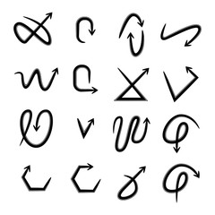 doodle arrow sign vector illustration