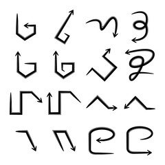 doodle arrow sign vector illustration