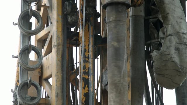 Drill rig drilling groundwater borehole