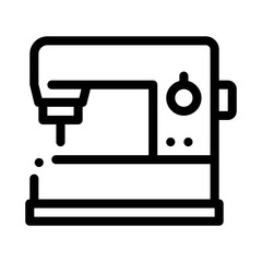 Sewing Machine Icon Vector. Outline Sewing Machine Sign. Isolated Contour Symbol Illustration