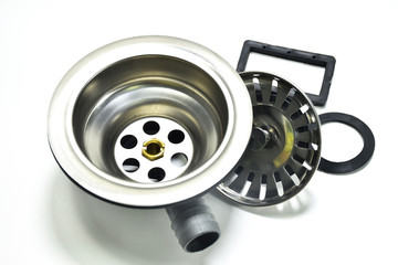 Navel sink stopper placed on a white background.