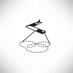 drone scanning land farm and agriculture product for smart farm concept icon