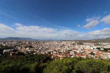 Fototapeta premium View over the city of Malaga in Spain