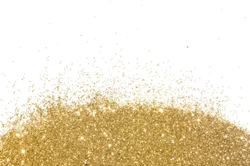 Gold glitter on white background © mila_1989
