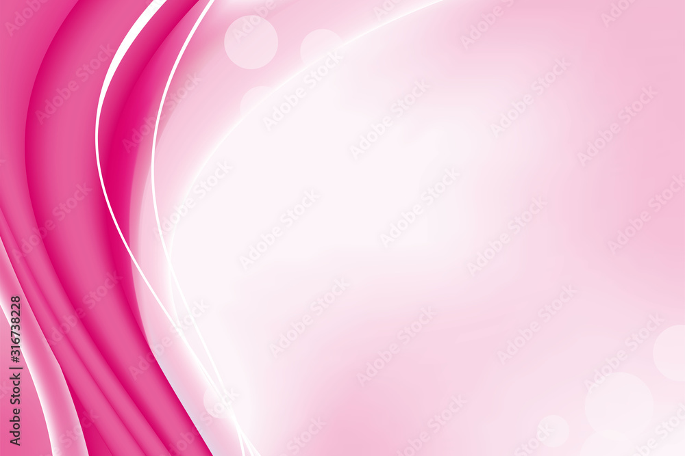 Poster soft pink wave background template vector, magenta background with smooth wave and empty space desig