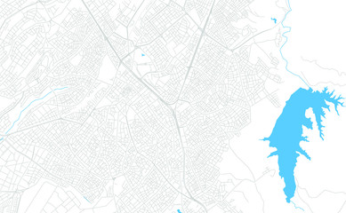 Denizli, Turkey bright vector map