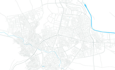 Sanliurfa, Turkey bright vector map