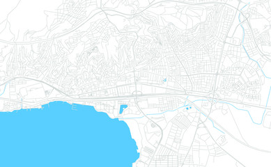 Fototapeta premium Izmit, Turkey bright vector map