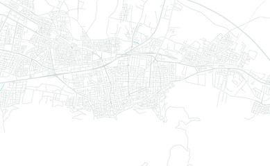 Manisa, Turkey bright vector map