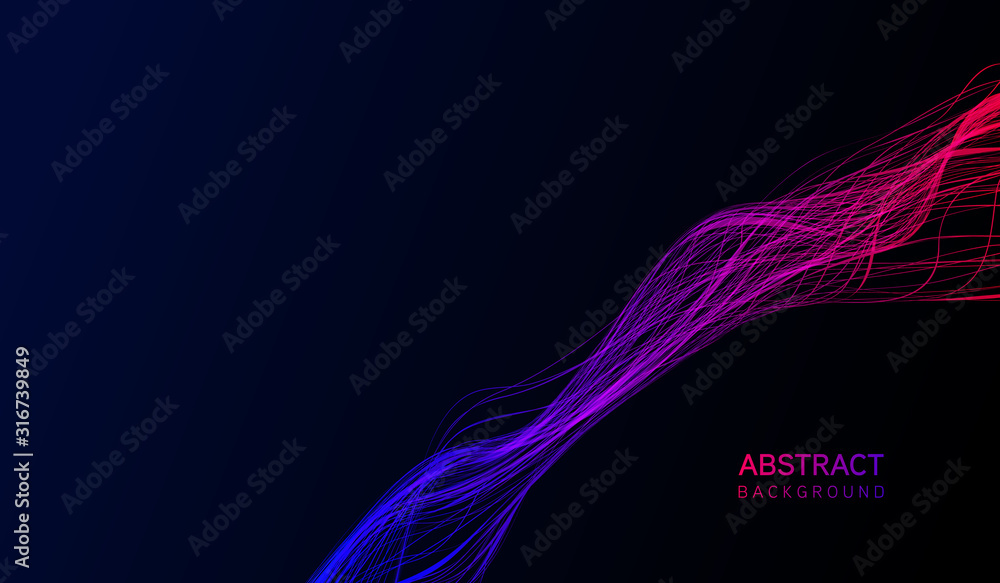 Poster abstract lights with a background dynamic beam