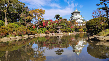 Scenic landscape of Osaka Castle Park