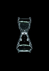 Photo watch from a splash of water on a black background