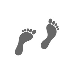 Fototapeta na wymiar Footprint path vector isolated on white background. Human footprints icon vector isolated on white background