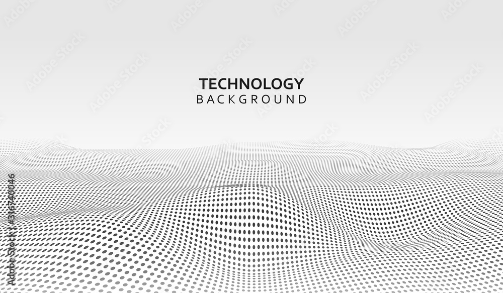 Poster abstract technology background. background 3d grid.cyber technology ai tech wire network futuristic 