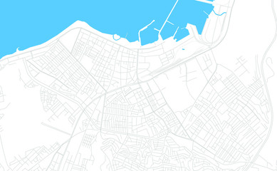 Iskenderun, Turkey bright vector map