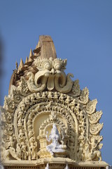 temple gopura in the hills