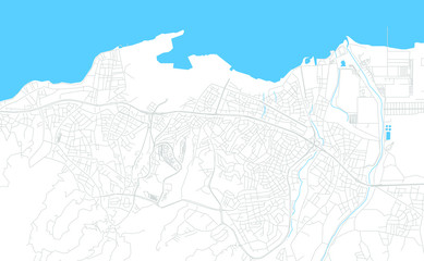 Golcuk, Turkey bright vector map